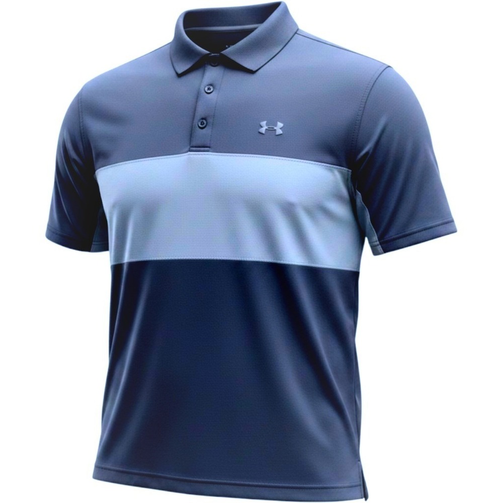 Under Armour Two Tone Blue Men's Performance Golf Polo Shirt Size Large Size XXL